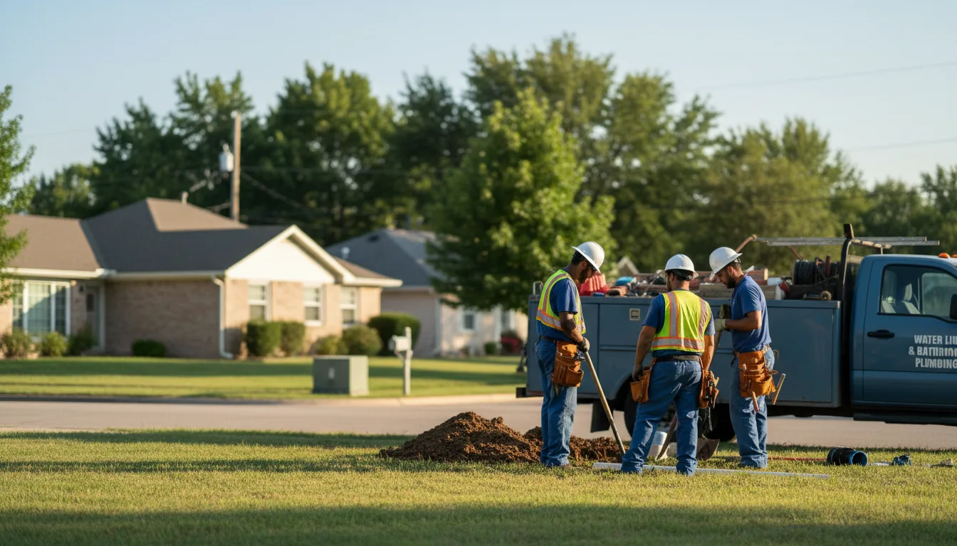 Residential water line and bathroom plumbing service in Clarksville, TN